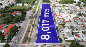 Terreno en venta de 8,017m Av Las Torres en Cancún